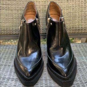 Jeffrey Campbell black leather booties